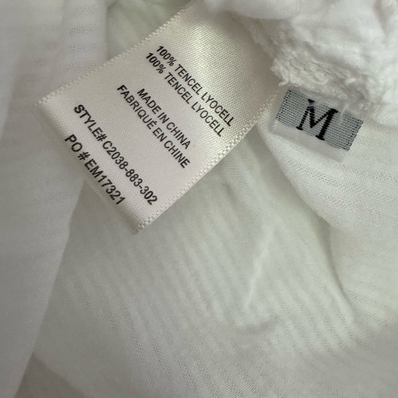 Anthropologie Cloth & Stone women’s white button down shirt top blouse medium - Picture 4 of 4